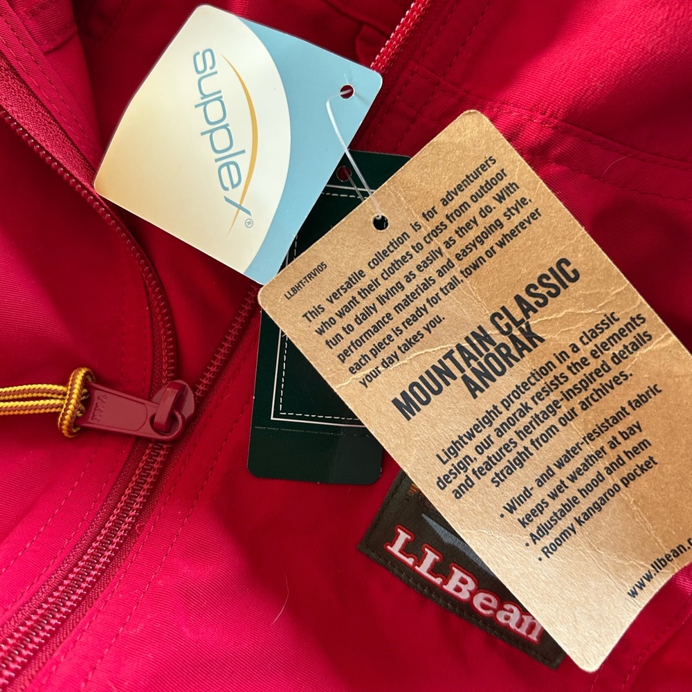 LL Bean Mountain Classic Anorak Jacket Men’s Small Colorblock Windbreaker New - Picture 7 of 8
